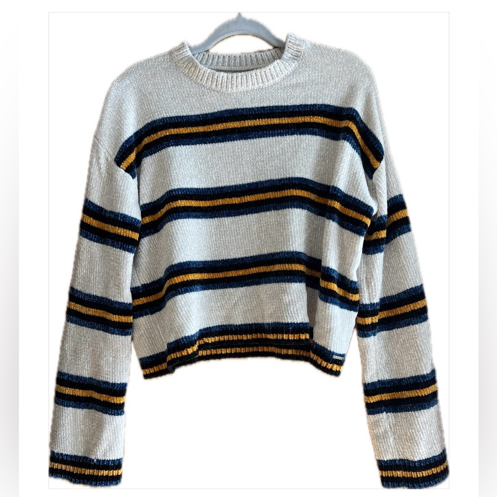 Volcom Women's Striped Sweater - Cream, Black, Gold